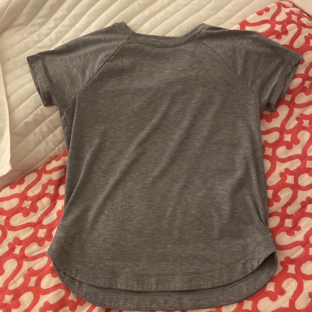 Gray Athleta top with mesh back